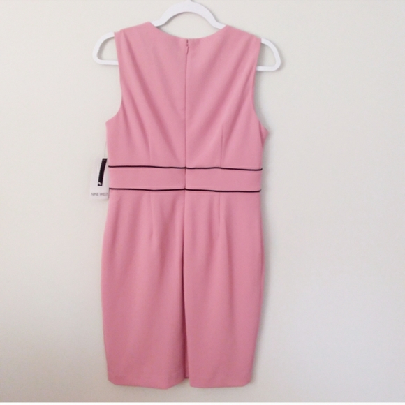 Nine West  Mauve Piped Crepe Sheath Dress (Worn twice) - Picture 6 of 7